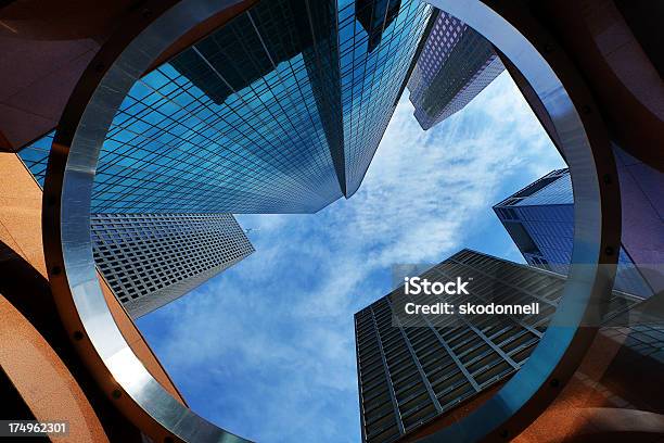 Downtown Houston Texas Stock Photo - Download Image Now - Circle, Houston - Texas, Building Exterior