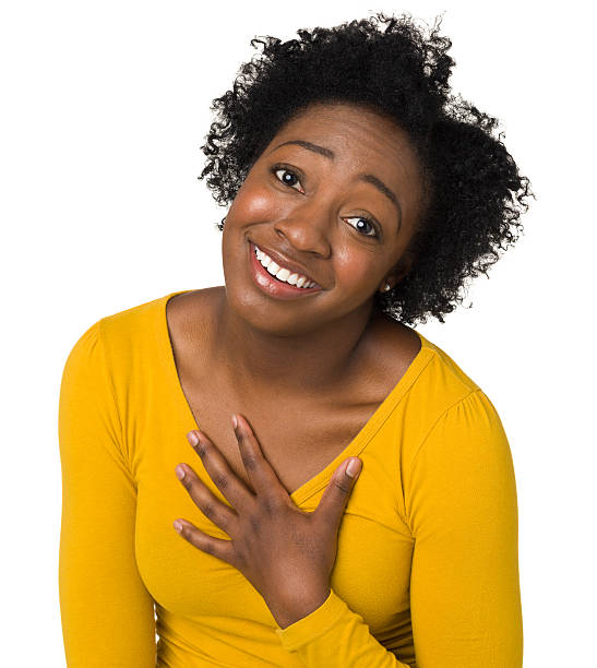 istock Happy Young Woman With Hand Over Heart 174962339