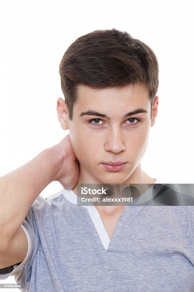 Intenso jovem homem - Foto de stock de 18-19 Anos royalty-free