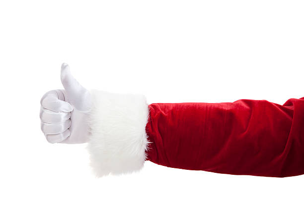 istock Christmas Santa Claus Extends Thumbs Up 174963011