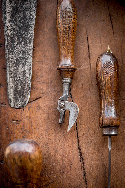 Antique wood and iron tools