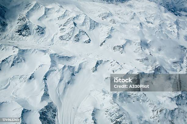 Mountain Peaks Stock Photo - Download Image Now - Mountain, Aerial View, Snow