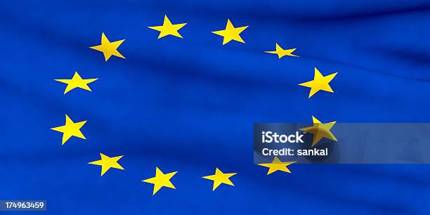 Foto de Bandeira Da União Europeia Panorâmicas Textura De Fundo e mais fotos de stock de Bandeira da Comunidade Européia