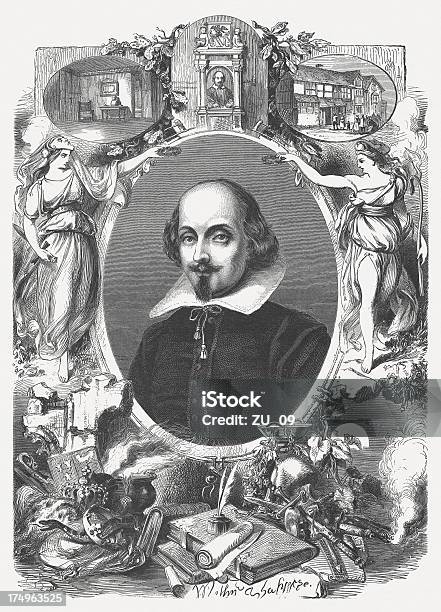 William Shakespeare Stock Vektor Art und mehr Bilder von William Shakespeare - William Shakespeare, Buch, Dichter