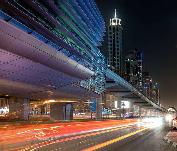 istock subway station on Sheikh Zayed Road in Dubai at night 174964438