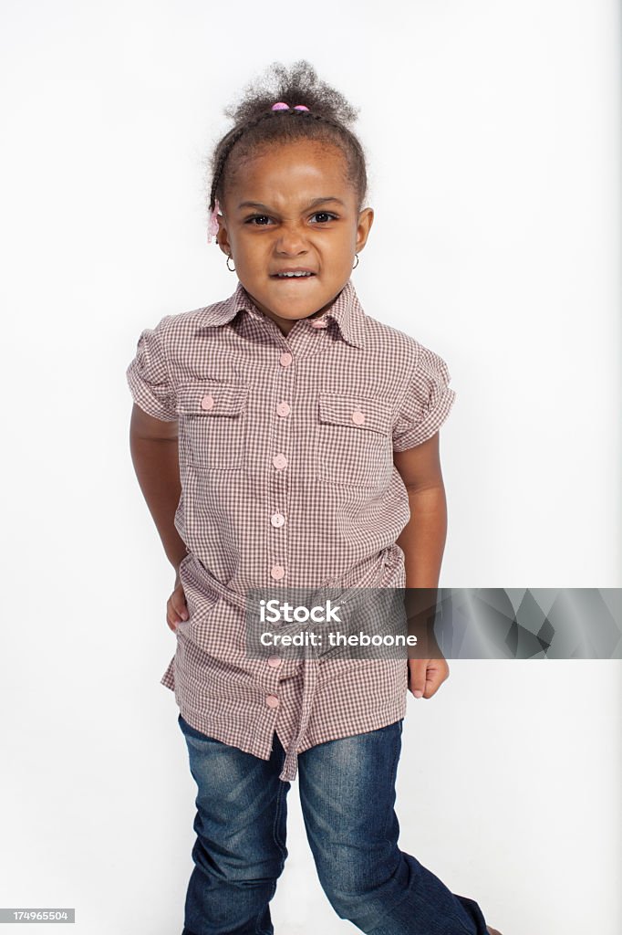 Adorable petite fille afro-américaine avec colère. - Photo de 2-3 ans libre de droits