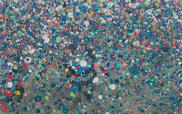 Paint Splattered Concrete Background in Wynwood Miami