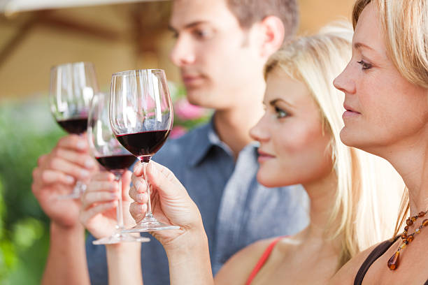 istock People Winetasting, Group Smelling and Tasting Napa Valley Red Wine 174965751