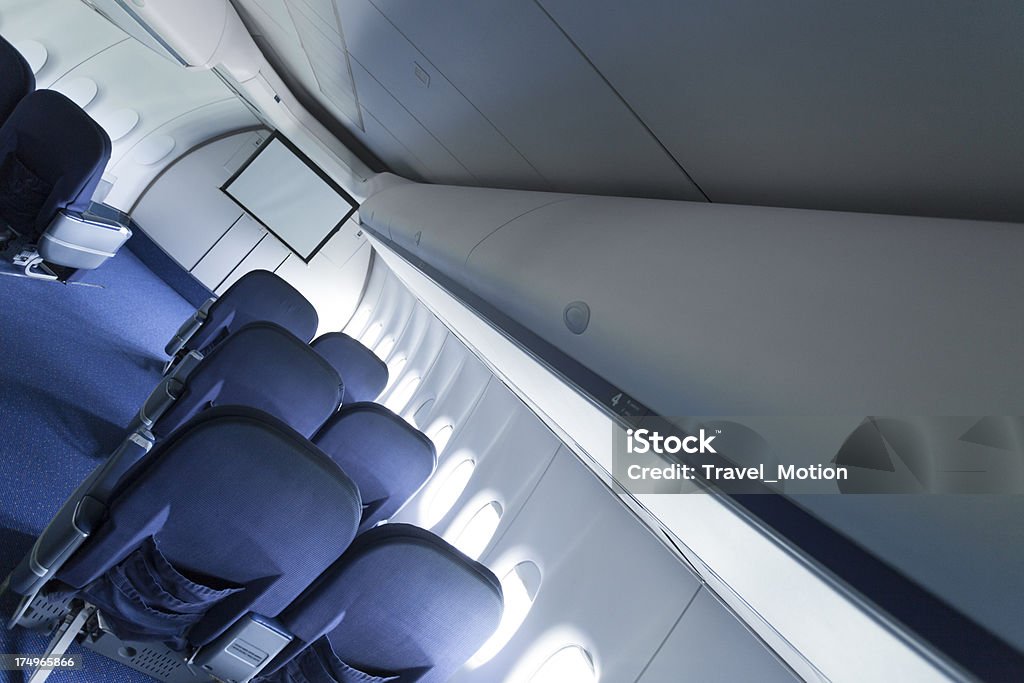 Kommerzielle Flugzeuge Innenausstattung - Lizenzfrei Blau Stock-Foto