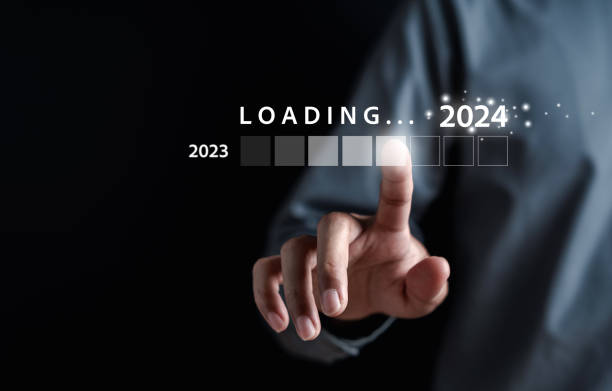 istock Loading progress from 2023 to 2024 to countdown merry christmas and happy new year, Planning and challenge strategy in new year 2024 Concept. 1749659360