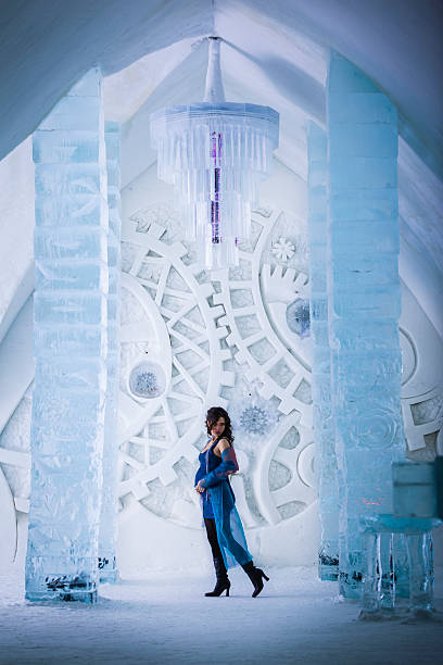 Pregnant woman in a cold castle
