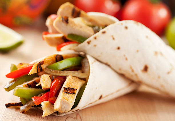 Chicken Fajita Chicken fajitas - Please see my portfolio for other food related images. fajita photos stock pictures, royalty-free photos & images