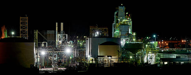 istock Industrial Plant at Night Pano 174966715