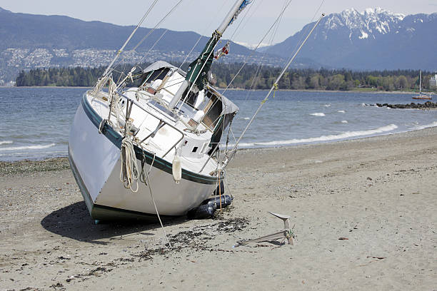 vancouver - storm sailing ship sea shipwreck fotografías e imágenes de stock