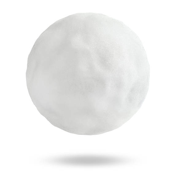 istock A dented snowball or hailstone isolated on white 174967175