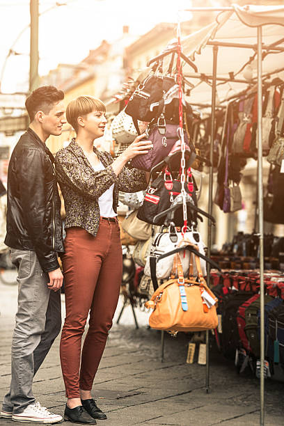 istock Couple at the market choosing a bag 174967717
