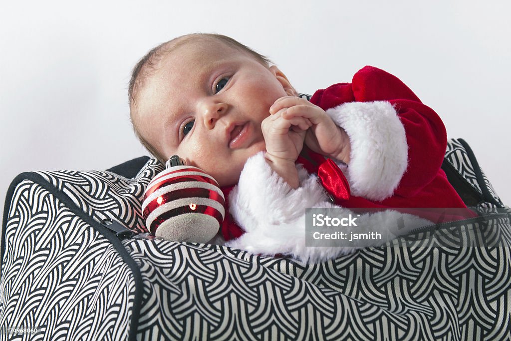 baby-Tasche-Reise über Weihnachten - Lizenzfrei 0-11 Monate Stock-Foto