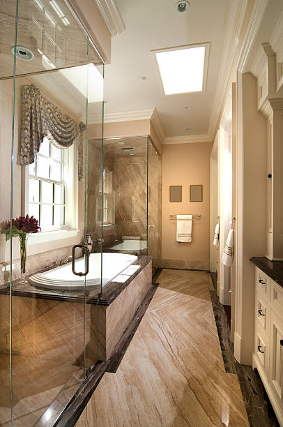 istock Luxury Marble Residential Bathroom 174968203