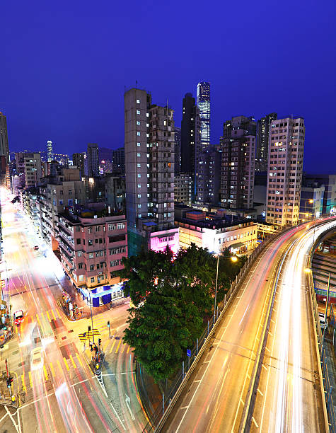 istock hong kong city with traffic trail 174968909