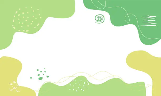 Vector illustration of Abstract background with hand draw art nature design