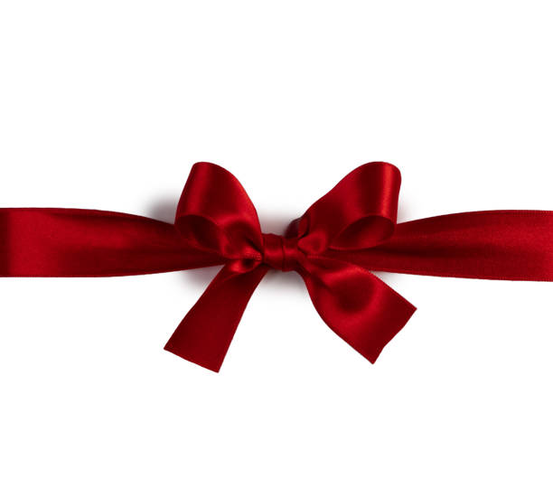 istock Shiny red satin ribbon bow 1749699306