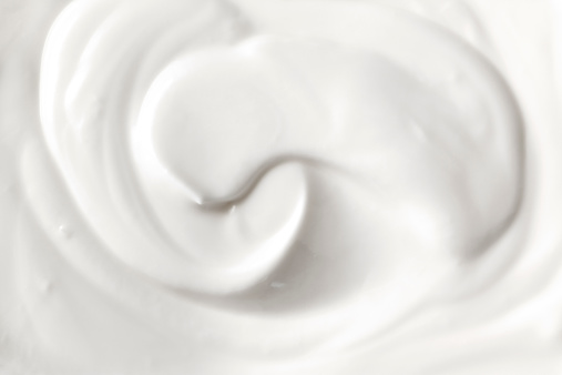 Close up of fresh yogurt