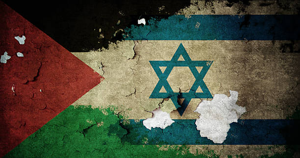 флаги палестины и израиля - occupy movement стоковые фото и изображения