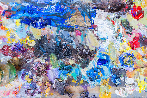 istock Artists oil painting palette 174972390