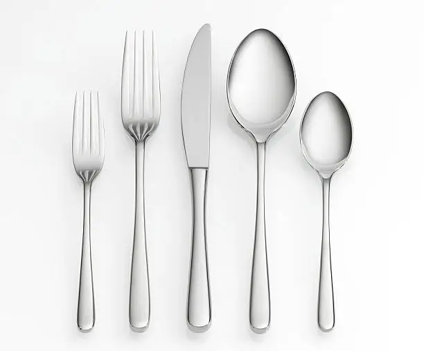 Photo of Cutlery set, including knife, forks and spoons