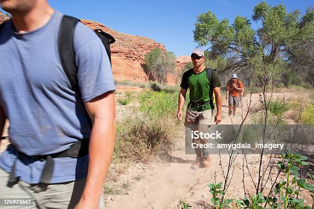 Deserto Da Hiking - Fotografie stock e altre immagini di Ambientazione esterna - Ambientazione esterna, Gruppo di persone, Utah