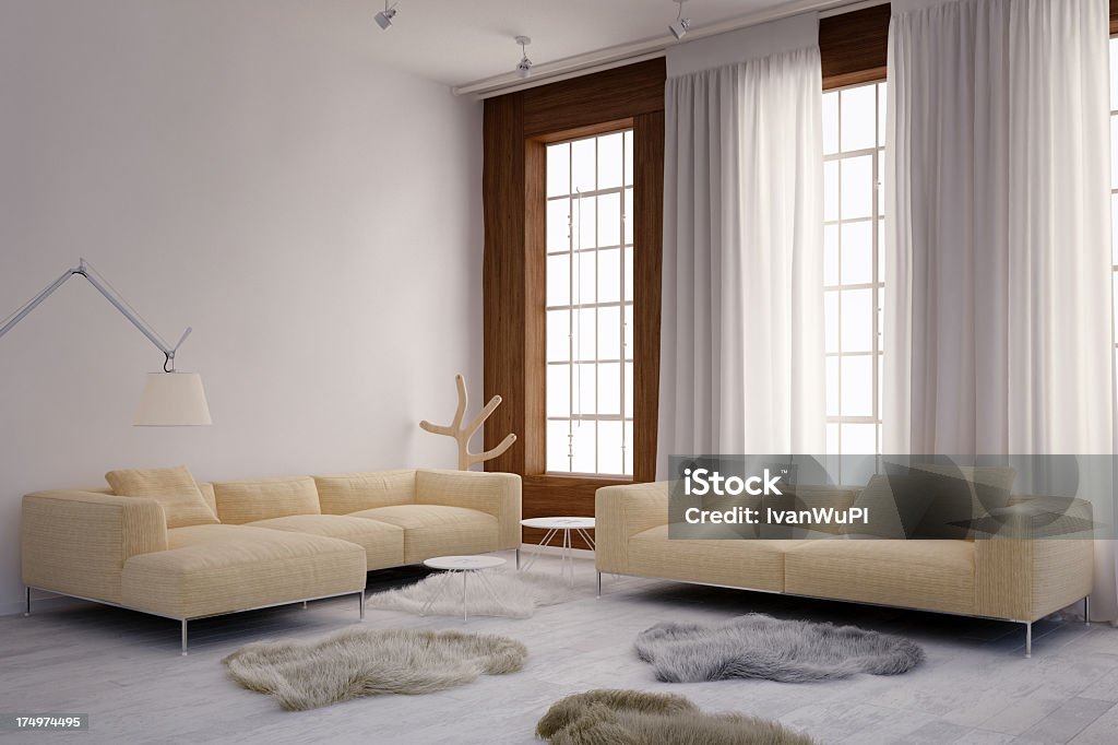 Moderno design d'interni - Foto stock royalty-free di Accogliente