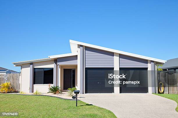 Affordable Home With Clear Blue Sky Copyspace Stock Photo - Download Image Now - House, Modern, Australia
