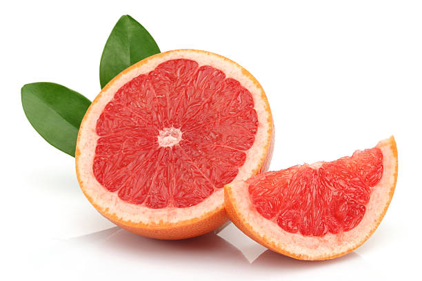 スライスとハーフ、グレープフルーツ - citrus fruit portion grapefruit fruit ストックフォトと画像