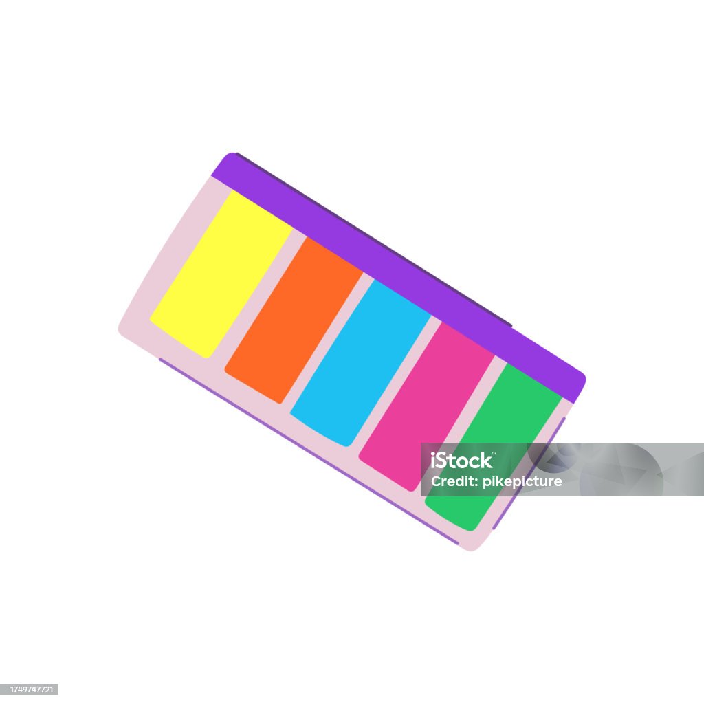 Pin Note Sticker Pin Note Sticker Cartoon Vector Illustration Stock Illustration ...