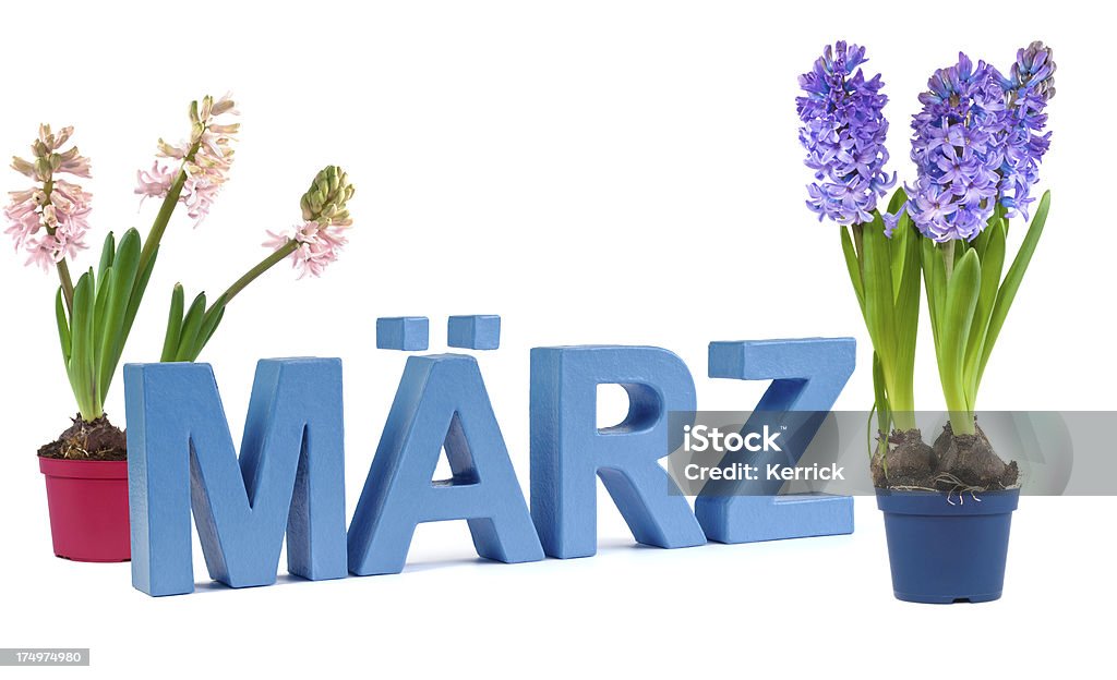 März-deutschen Wort für März - Lizenzfrei Alphabet Stock-Foto