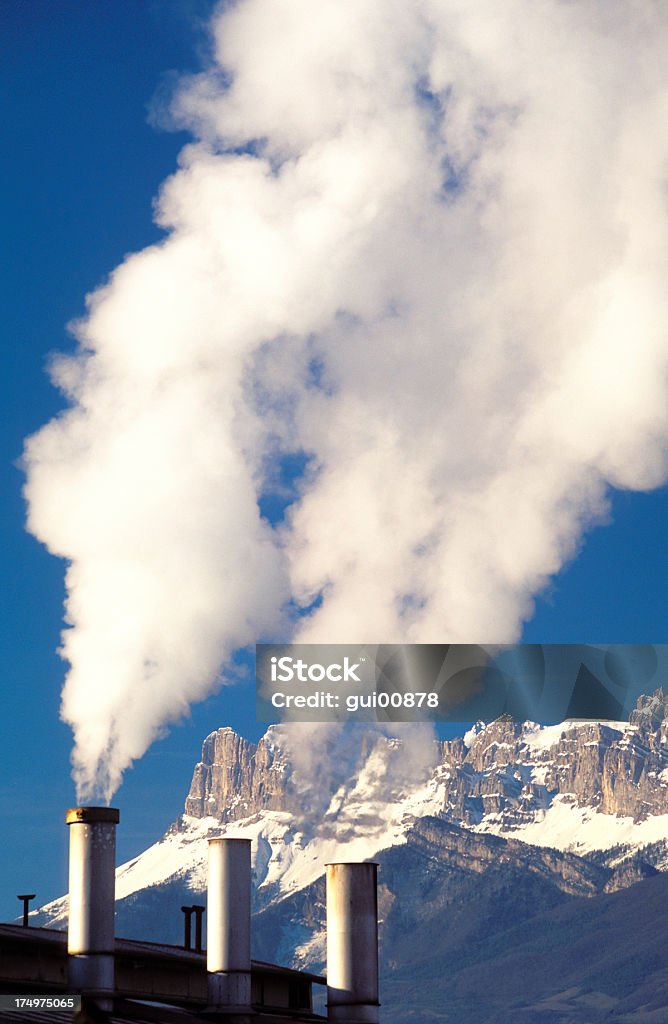 Isère, Francia, inquinamento, Usine, Grenoble - Foto stock royalty-free di Ambientazione esterna