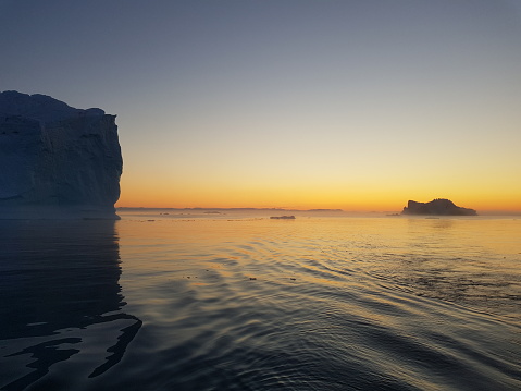istock Icebergs at Disko Bay at midnight, Ilulissat, Greenland 1749752726