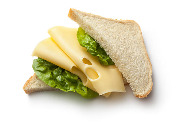 istock Sandwiches: Cheese Sandwich Isolated on White Background 174975428