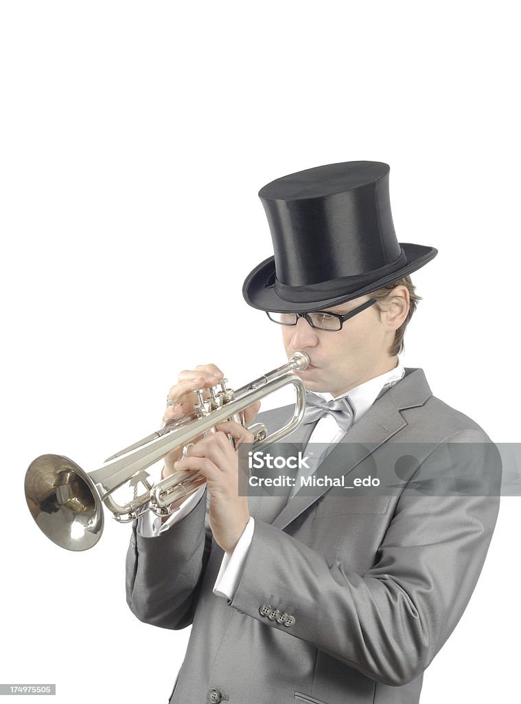 Trompeta jugador - Foto de stock de Trompeta libre de derechos