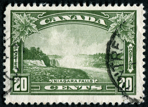 Cancelled Stamp From Canada Featuring Niagara Falls