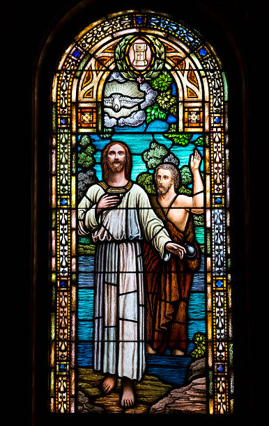 istock Baptism of Jesus in stained glass 174976988
