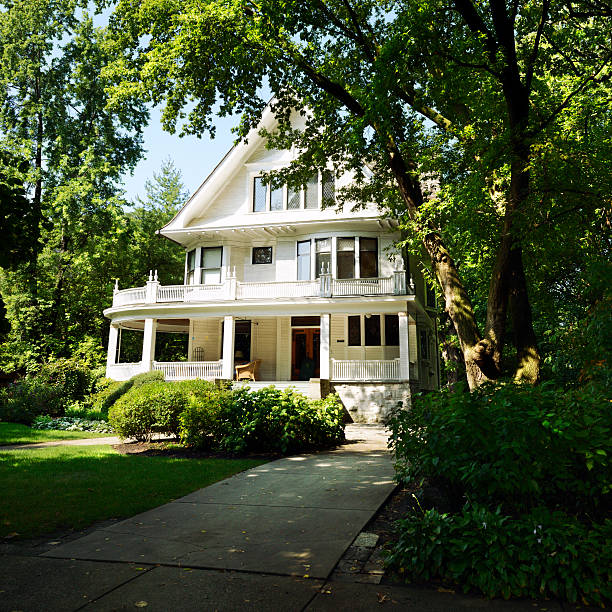 bed and breakfast di lusso, oak park, chicago. - urban villa foto e immagini stock