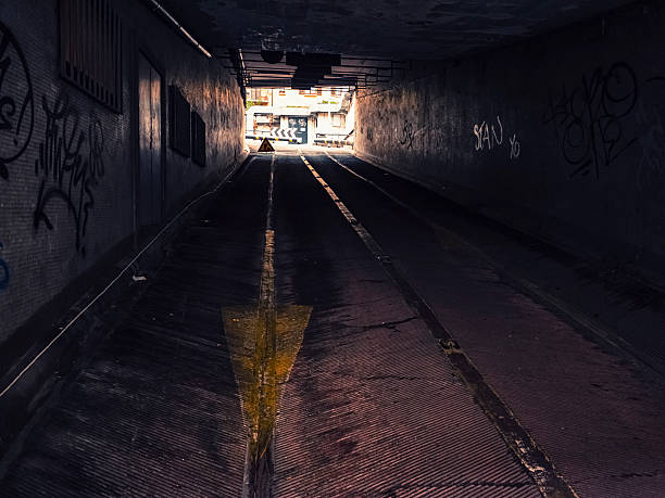 istock Tunnel and road sign 174977482