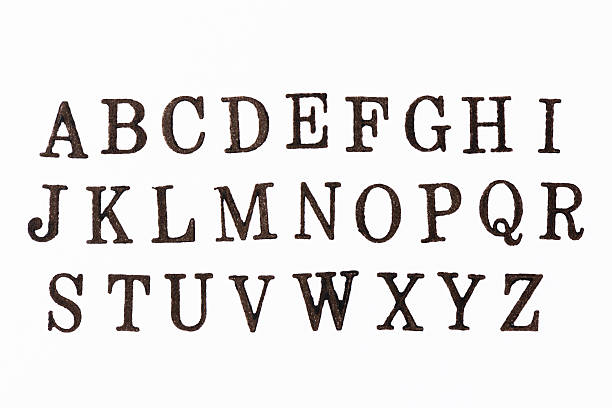 istock Stamped alphabet order on white background 174978429