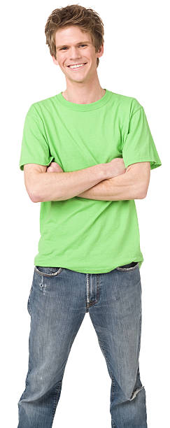 istock Happy Young Man Standing With Arms Crossed 174978483