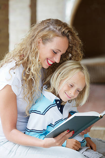 istock Woman reading book to little boy 174978650