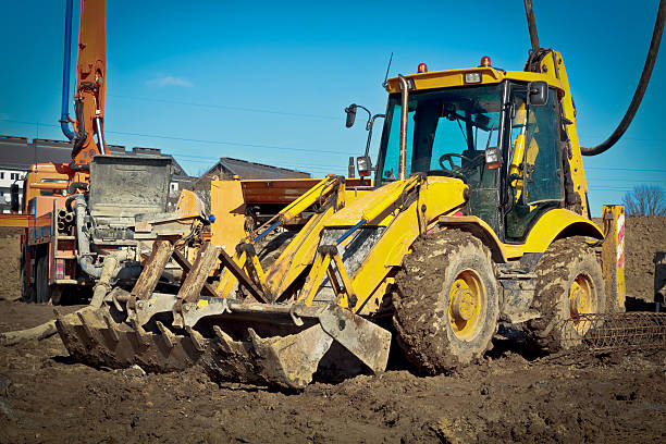 istock Earth Mover in a new road construction 174978844