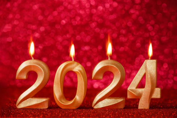 istock Holiday background Happy New Year 2024. 1749791697