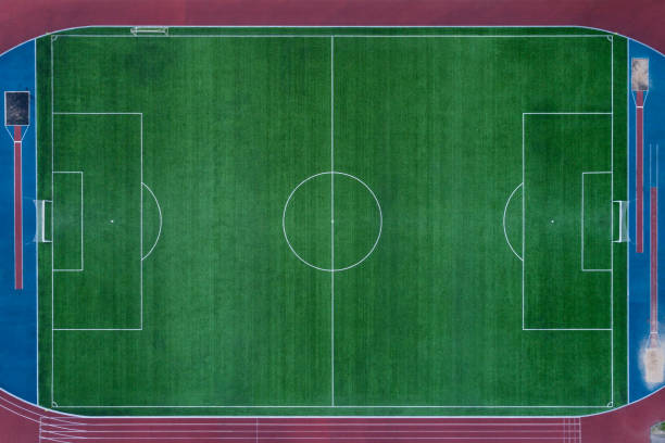 Vue aérienne de dessus d’un stade ouvert - Photo
