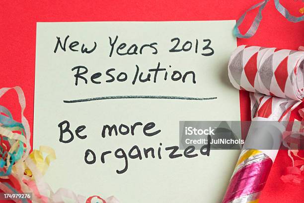 Risoluzione Di Nuovi Anni Essere Più Organizzato - Fotografie stock e altre immagini di 2013 - 2013, Arrangiare, Aspirazione